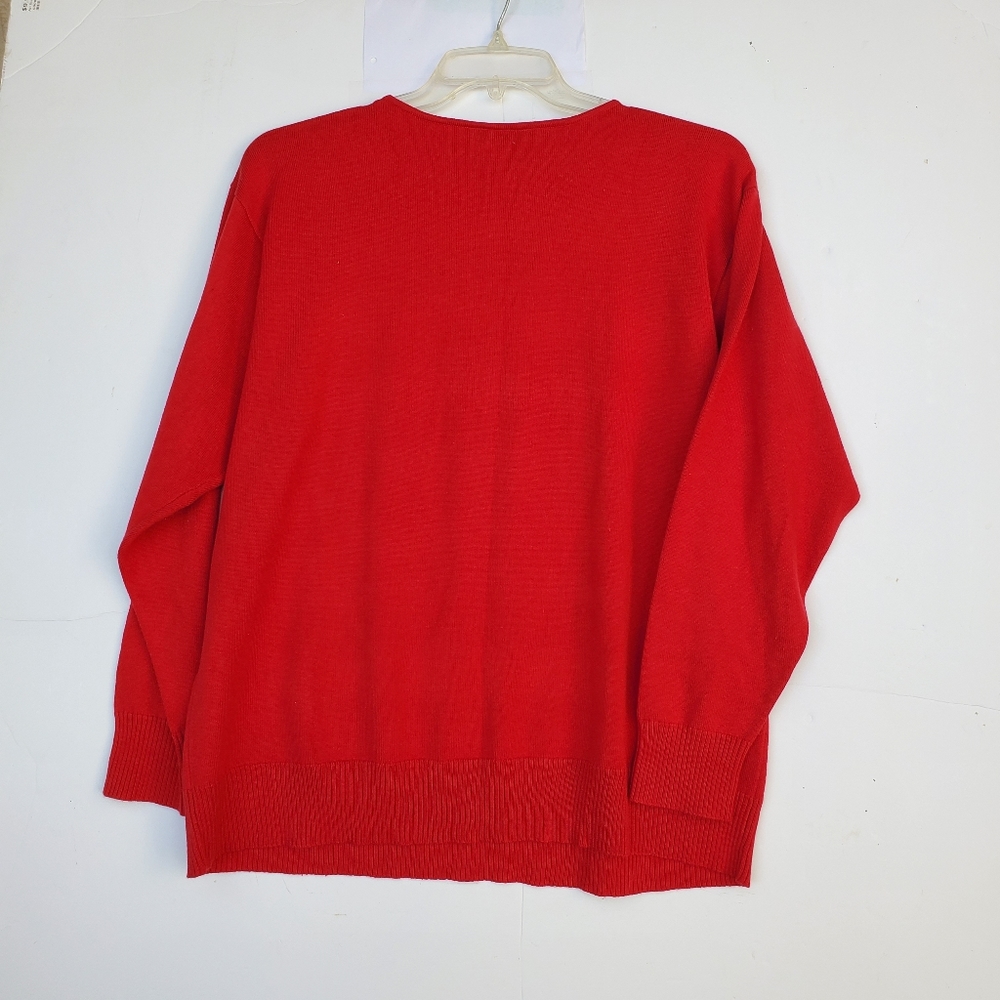 Bob Mackie Vintage Wearable Art Sequined Cut Out Sweater XL - Picture 6 of 15